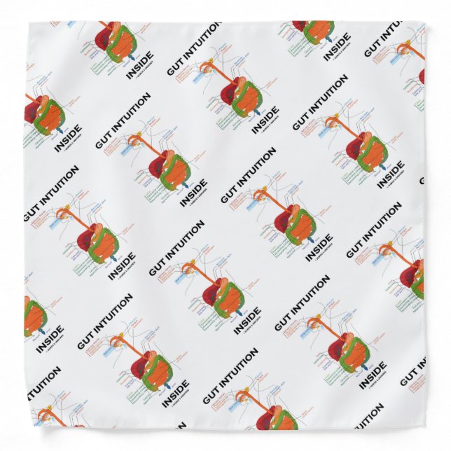 Gut Intuition Inside Digestive System Humor Bandana (Front)