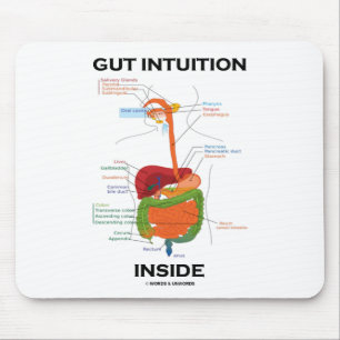 Gut Intuition Inside (Digestive System Humor) Mouse Pad