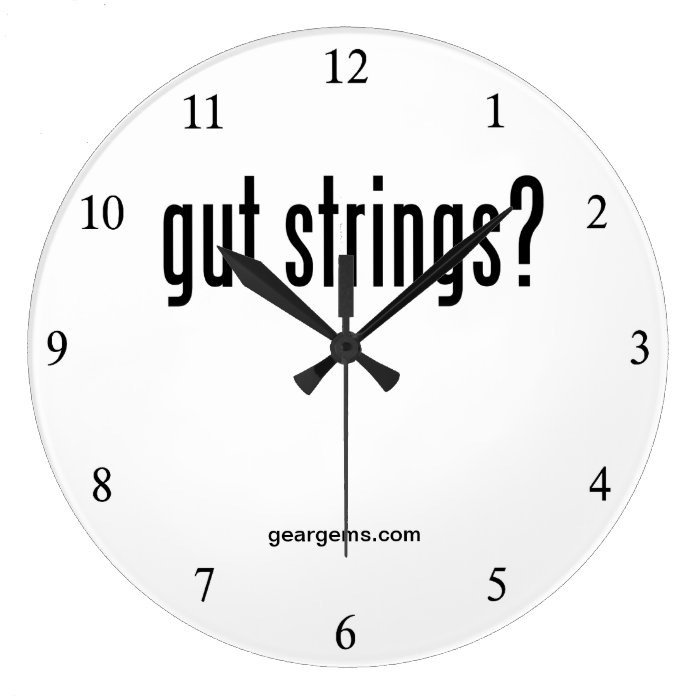 "gut strings?" wall clock