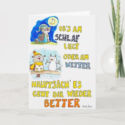 GUTE BESSERUNG greeting card by Nicole Janes