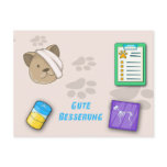 Gute Besserung Hund Postcard Gute Besserung Hund Postcard