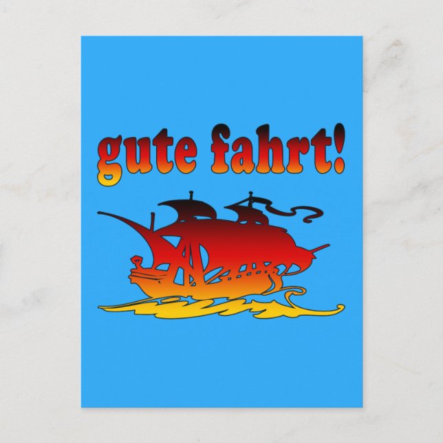 Gute Fahrt Good Trip in German Vacations Travel Postcard (Front)