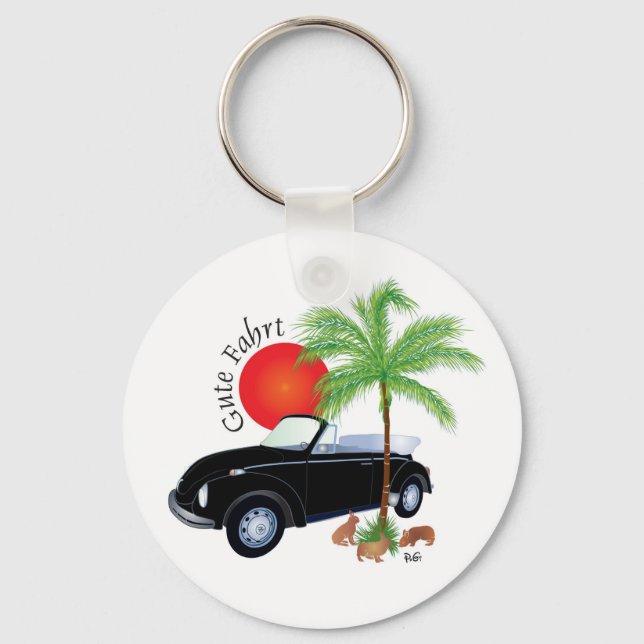 Gute Fahrt Käfer Schlüsselanhänger Keychain (Front)