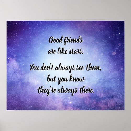 Gute Freunde sind wie Sterne Poster