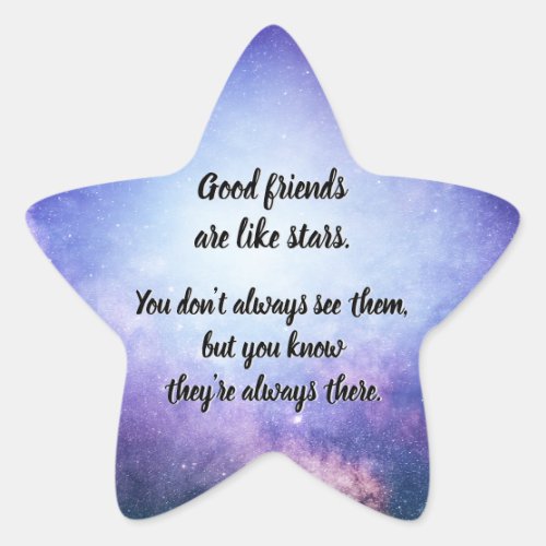 Gute Freunde sind wie Sterne Star Sticker