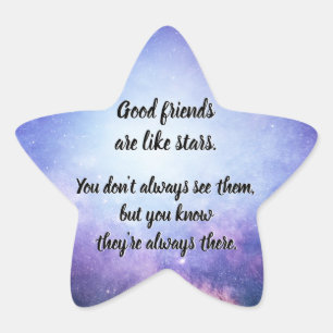 Gute Freunde sind wie Sterne Star Sticker