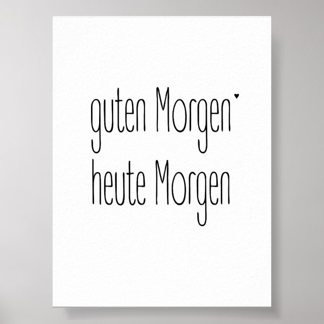 Guten Morgen Heute Morgen - poster (Front)