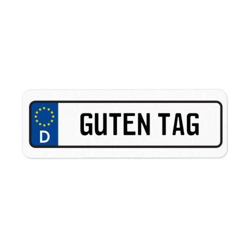 Guten tag deutschland kennzeichen sticker