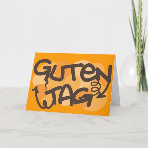 Guten tag German Hello in graffiti style Card