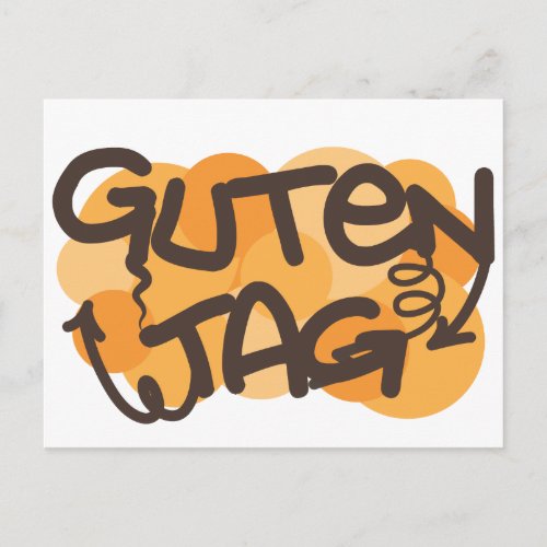 Guten tag German Hello in graffiti style Postcard