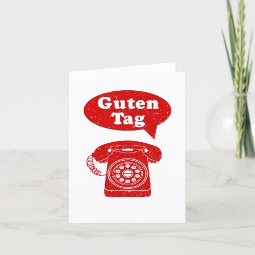 Guten tag German Retro Telephone Thank You Card