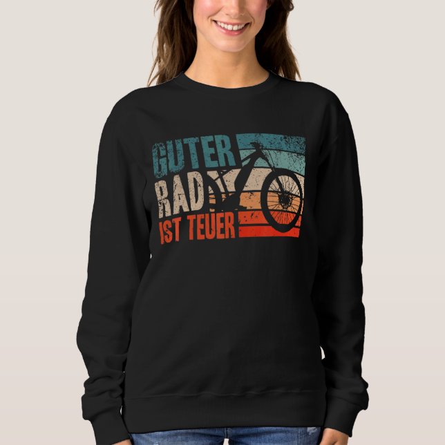 Guter Rad Ist Teuer Retro Ebike Boys Men E Bike Sweatshirt (Front)