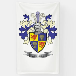 Guthrie Family Crest Coat of Arms Banner