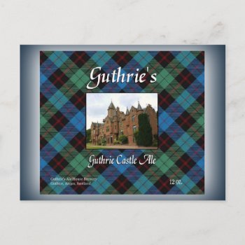 Guthrie's Guthrie Castle Ale Postcard by OldScottishMountain at Zazzle