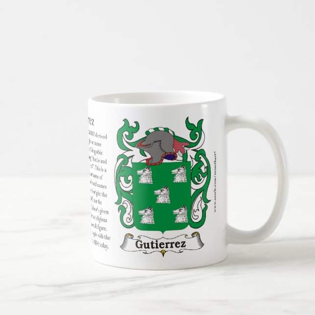 Gutierrez Family Coat of Arms Mug (Right)