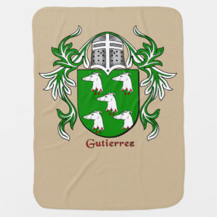 Gutierrez Heraldic Shield and Mantling Baby Blanket