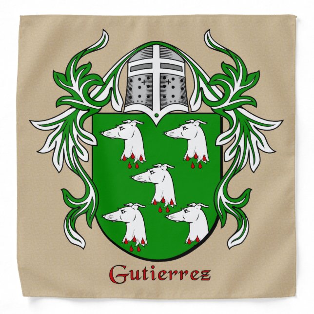 Gutierrez Historical Coat of Arms Bandana (Front)