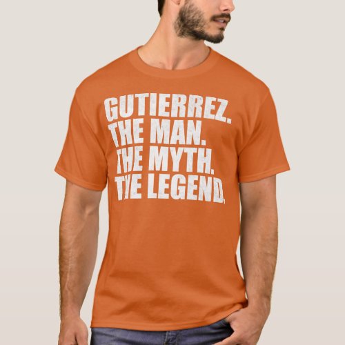 GutierrezGutierrez Family name Gutierrez last Name T_Shirt