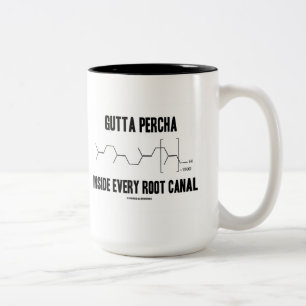 Gutta Percha Inside Every Root Canal (Chemistry) Two-Tone Coffee Mug