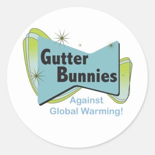 Gutter Bunnies Classic Round Sticker