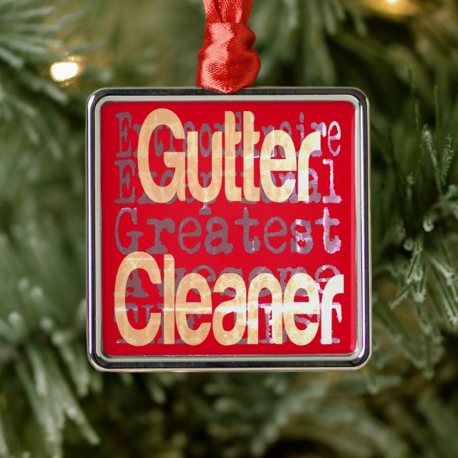 Gutter Cleaner Extraordinaire Metal Ornament (Tree)