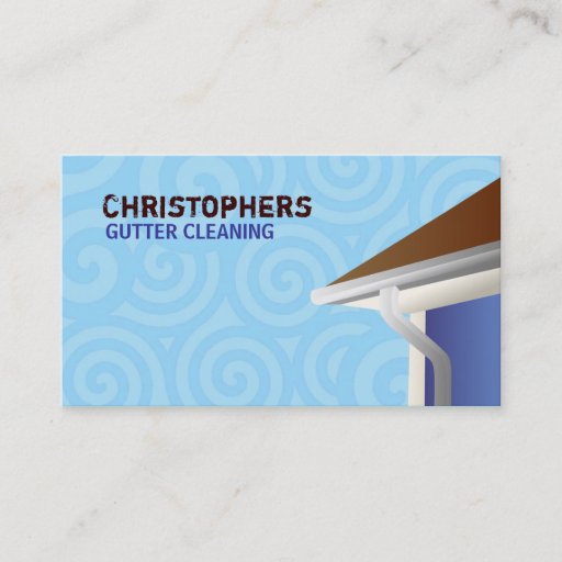 Customizable Gutter Cleaning Business Cards