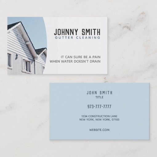 Gutter Cleaning Business Cards Zazzle