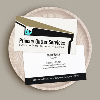 Gutter Cleaning  Repair & Replacement Business Card by sm_business_cards at Zazzle
