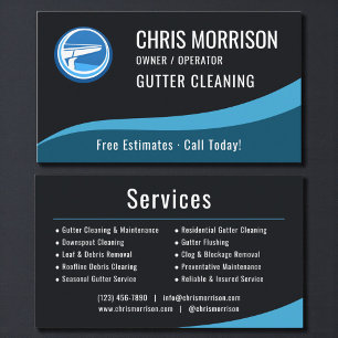 Gutter Cleaning Service Business Card