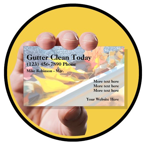 Gutter Cleaning Service Business Card Template