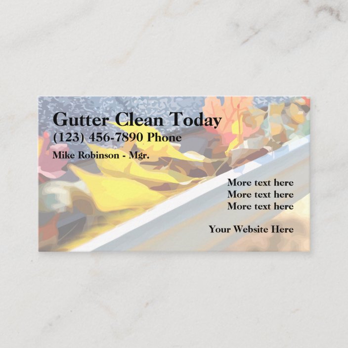Gutter Cleaning Service Business Card Template