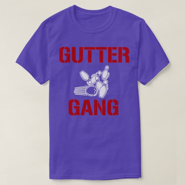 Gutter Gang Bowl Funny Bowling Bowler T T-Shirt (Design Front)