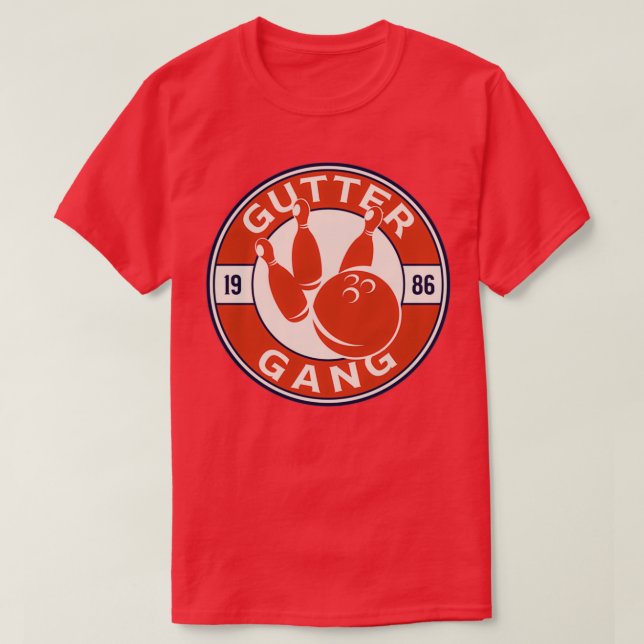 Gutter Gang Bowling Team T T-Shirt (Design Front)