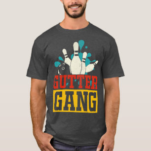 Gutter Gang Funny Bowler Bowling Retro Vintage T-Shirt