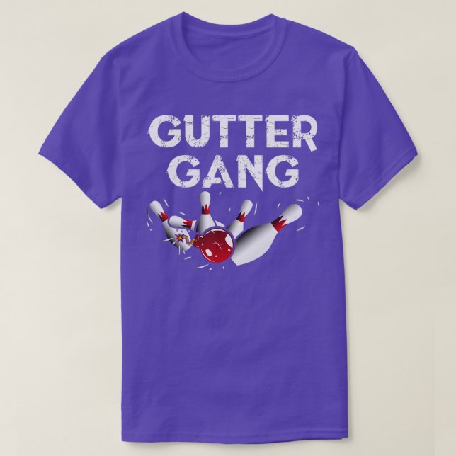 Gutter Gang  Funny Bowling s Gutter Bowling League T-Shirt (Design Front)