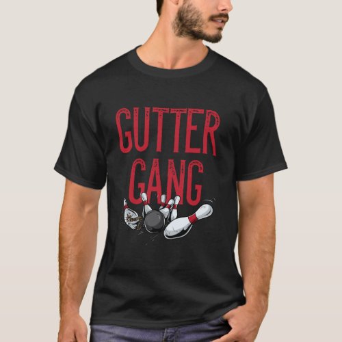 Gutter Gang Funny Family Or Coed Bowling Team Name T_Shirt