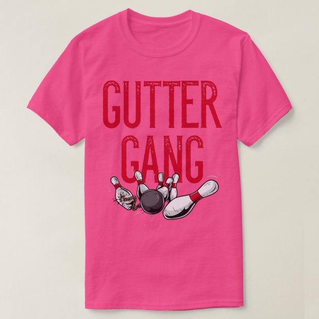 Gutter Gang Funny Family Or Coed Bowling Team Name T-Shirt (Design Front)