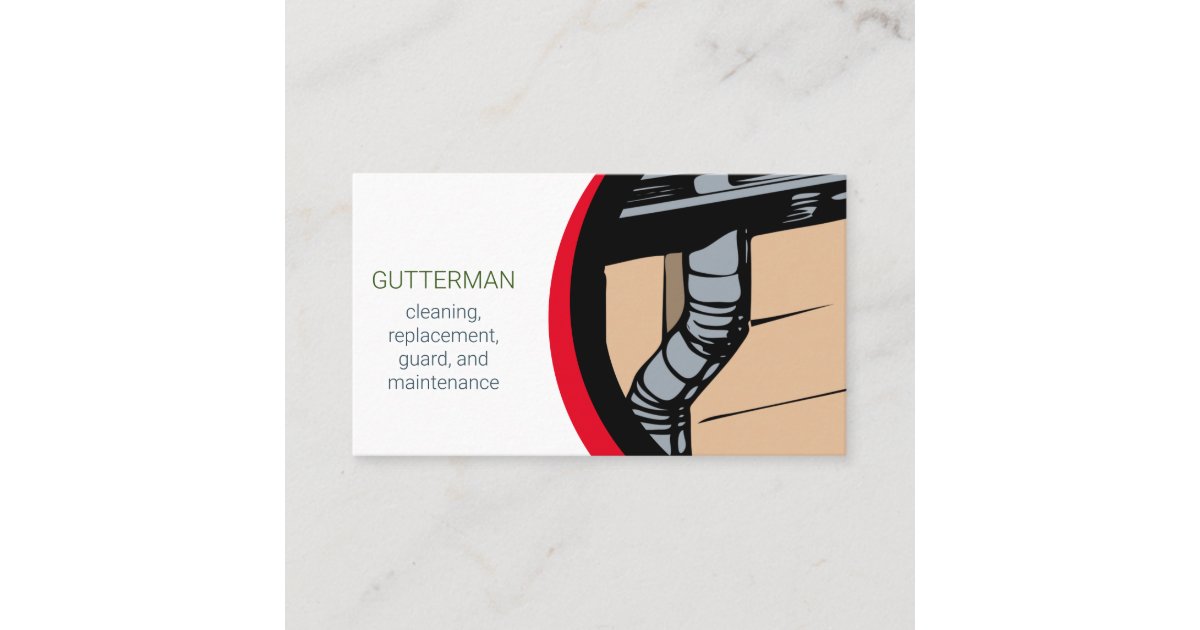 Gutter Installation and Maintenance Business Card Zazzle