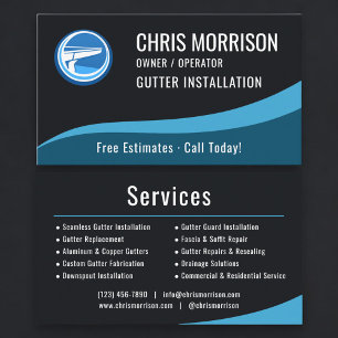 Gutter Installation Service  Business Card