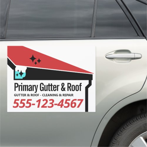 Gutter Roof Cleaning  Repair Car Magnet