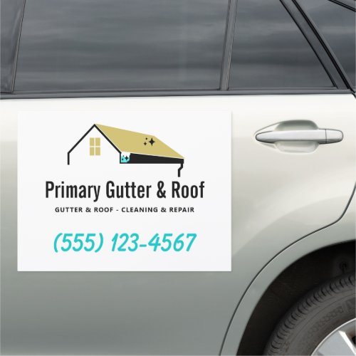 Gutter Roof Cleaning  Repair Car Magnet