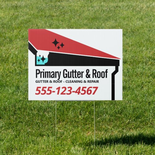 Gutter Roof Cleaning  Repair Sign