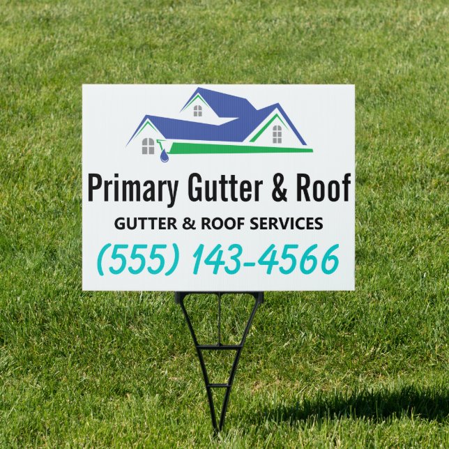Gutter Roof Cleaning & Repair Sign (Insitu)