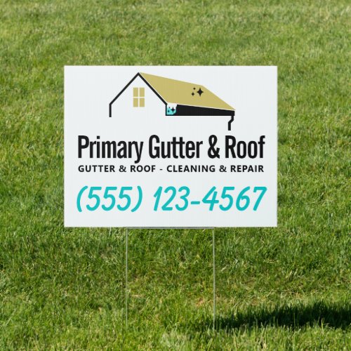 Gutter Roof Cleaning  Repair Sign