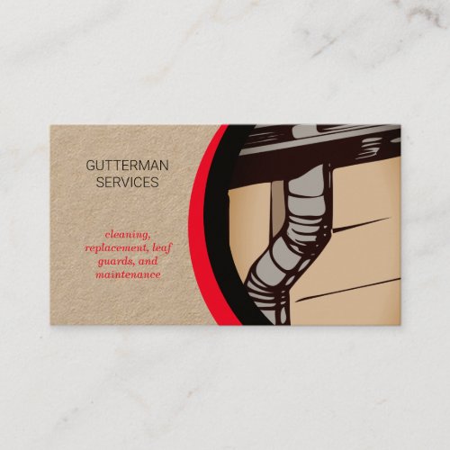 Gutter Services Installation and Maintenance  Business Card