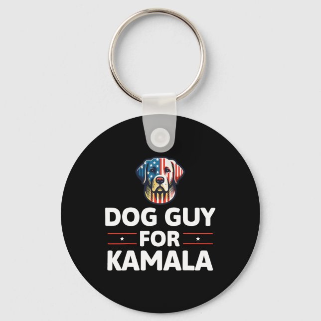 Guy For Kamala Vote Blue  Keychain (Front)