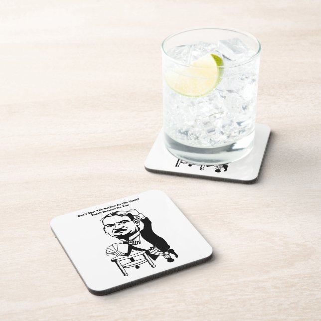 guy gambling poker casino sucker quotes art  beverage coaster (Right Side)