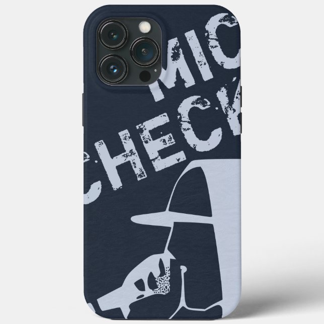 GUY IN HOODIE RAPPING ON THE MIC CHECK Case-Mate iPhone CASE (Back)