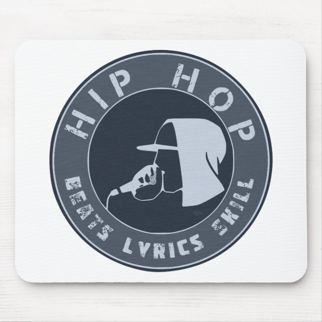 GUY IN HOODIE RAPPING ON THE MIC MOUSE PAD (Front)