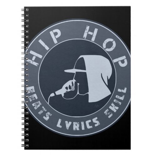 GUY IN HOODIE RAPPING ON THE MIC NOTEBOOK